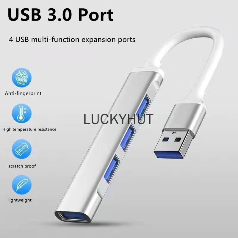 4 in 1 HUB USB 3.0 4 Lubang Multifungsi Portable Untuk Komputer Notebook