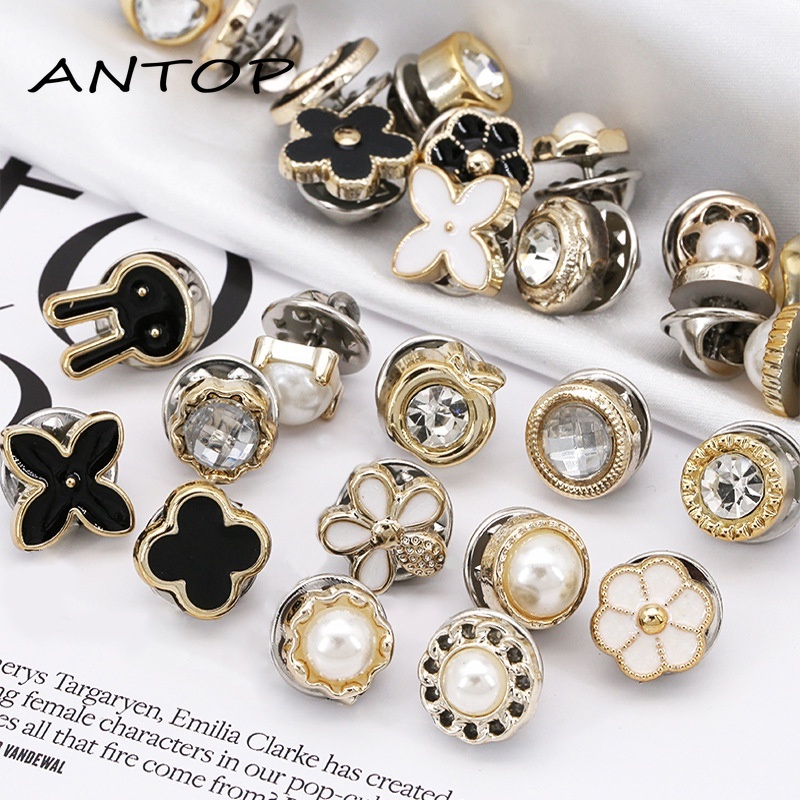 Pin Bros Bentuk Bunga Ikatan Untuk Aksesoris Perhiasan Pakaian ANTOP