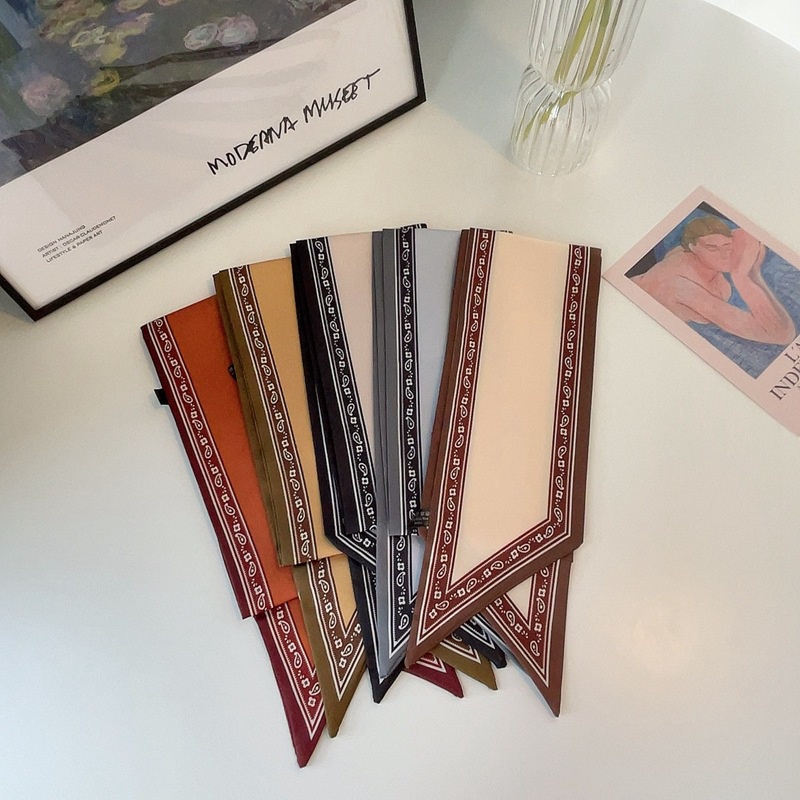 SYAL POLOS HIGH-END TWILLY KOREA IKAT LEHER PITA TAS SCARF WANITA KOREAN STYLE LETTER HURUF ELEGANT HIGH END ELEGAN SELENDANG SILK SUTRA SATIN-2