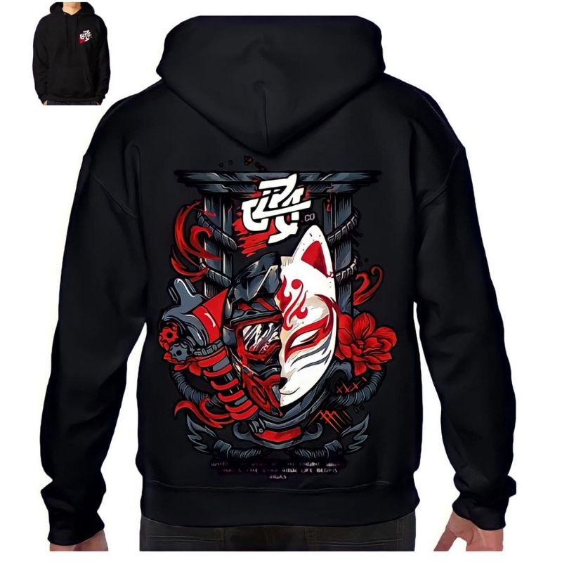 hoodie shockbreaker - L,XL,XXL - hitam -jaket sweater suiter hudie  suiter prostret