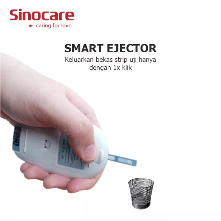 SINOCARE Safe-Accu | Alat Tes Gula Darah (25 Strip)| Alat ukur Gula Darah| Alat Cek | Alat monitor |Alat deteksi Gula Darah| Alat Pemeriksaan kadar gula darah| Glukometer| Glucometer| Glucosa darah| Glukosa darah| alat diabetes seperti Glucodr| Nesco