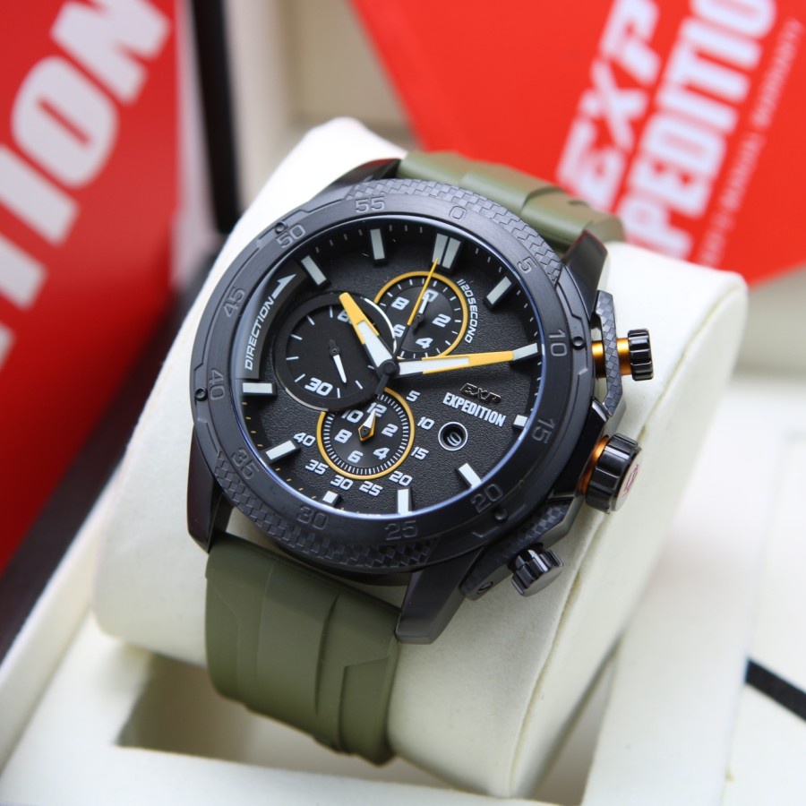 JAM TANGAN PRIA EXPEDITION EXP 6810 E 6810 E6810 RUBBER ORIGINAL GARANSI RESMI 1 TAHUN