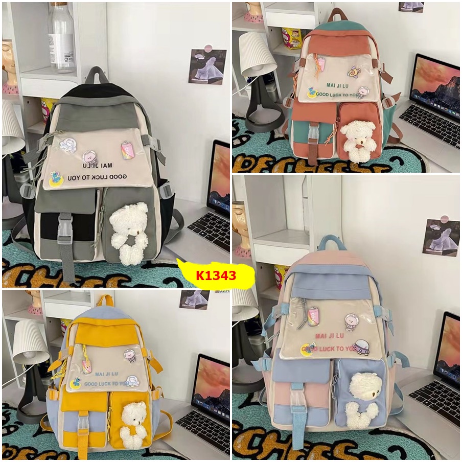 MSGT K1343 G8308 J2791 D8902 GD1, GD2, GD3 tas ransel wanita tas punggung cangklong sekolah tas kuli