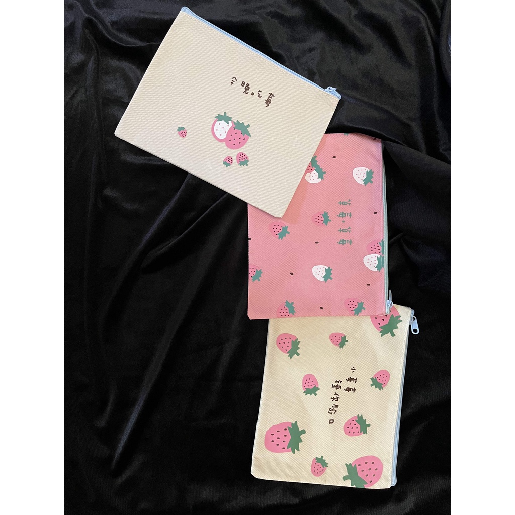 

Pouch / Pencil Case / Tempat Penyimpanan Kosmetik / Tempat Penyimpanan Alat Tulis Lucu Warna Pastel Murah