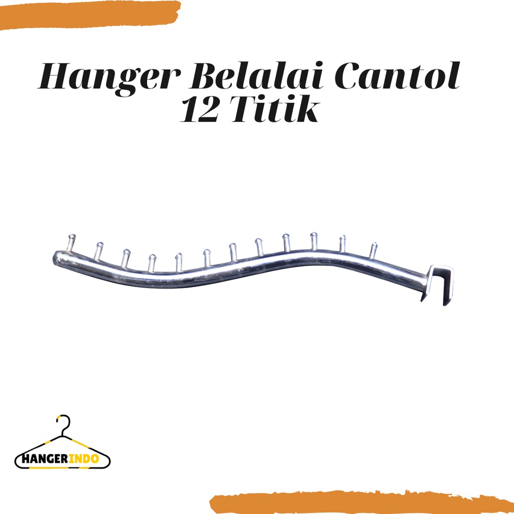 Hanger Belalai Cantol 12 Titik | Hanger Suling Cantol | Gantungan Hanger Baju | Display Baju Toko