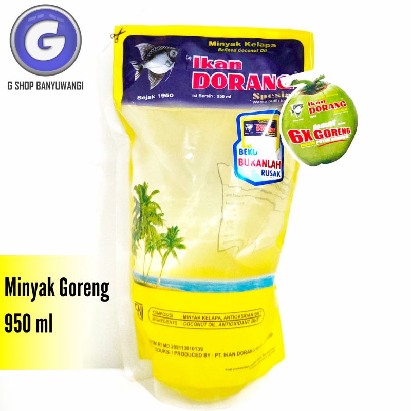 Minyak Goreng 1 Liter Ikan Dorang Spesial Premium 950 ml Pouch