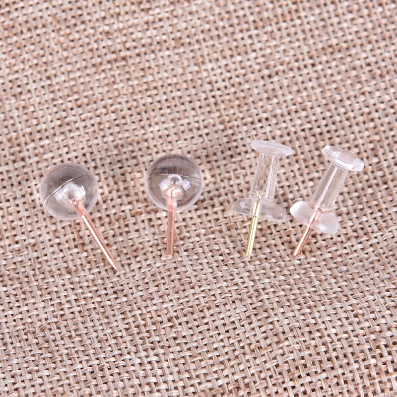 # Kaos T-Shirt Wanita Lengan Pendek Motif Print #100pcs Push Pin Transparan Untuk Kantor