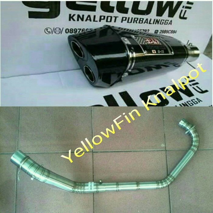 Knalpot Yoshimura R11 Karbon double hole Fullsistem Yamaha Byson