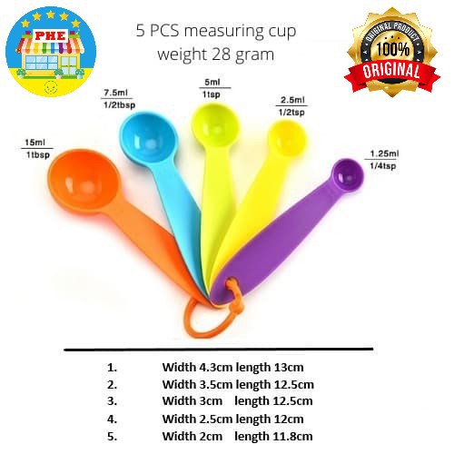 Jual Sendok Takar Ukur Sendok Takaran Measuring Spoon 1 Set 5 Sendok 56f Murah Sebaguna Shopee 4377