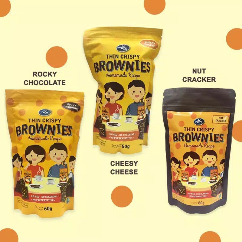 BROWNIES THIN CRISPY NUT CRACKER 60GR