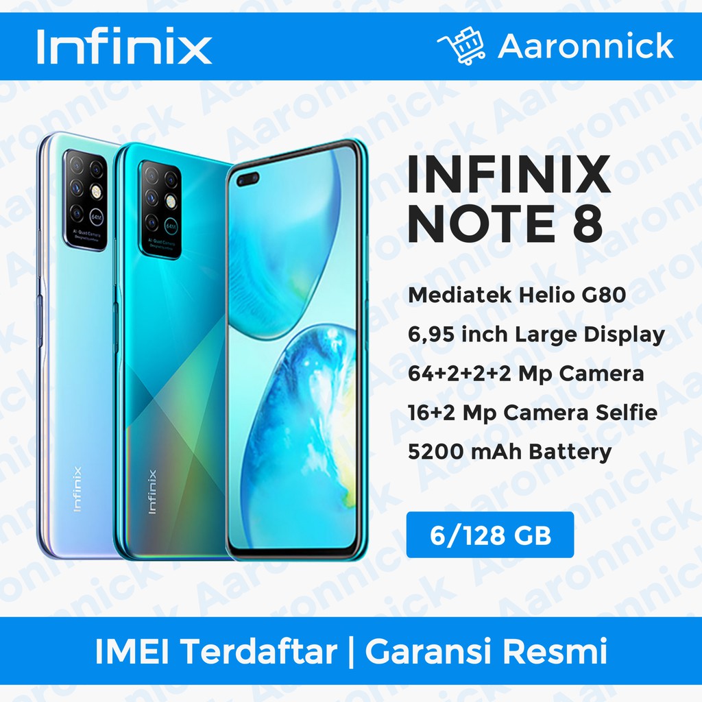 Infinix Note 8 6/128 GB NEW Garansi Resmi