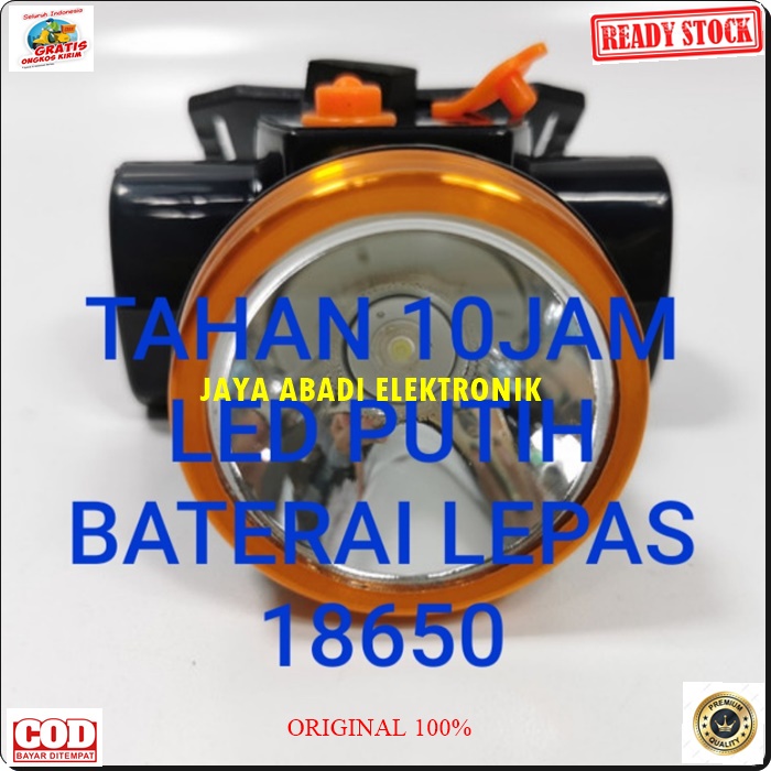 G544 ORIGINAL HEADLAMP 25 W WATT LED LAMPU SENTER KEPALA PUTIH PALA HEAD LAMP WATERPROOF BATERAI LEPAS 18650 CAS CASAN SINAR CAHAYA TERANG ANTI AIR BATERY EMERGENCY EMERGENCI EMERGENSI OLAHRAGA SELAM LITHIUM ION G544   Led lampu PUTIH senter kepala pala 2