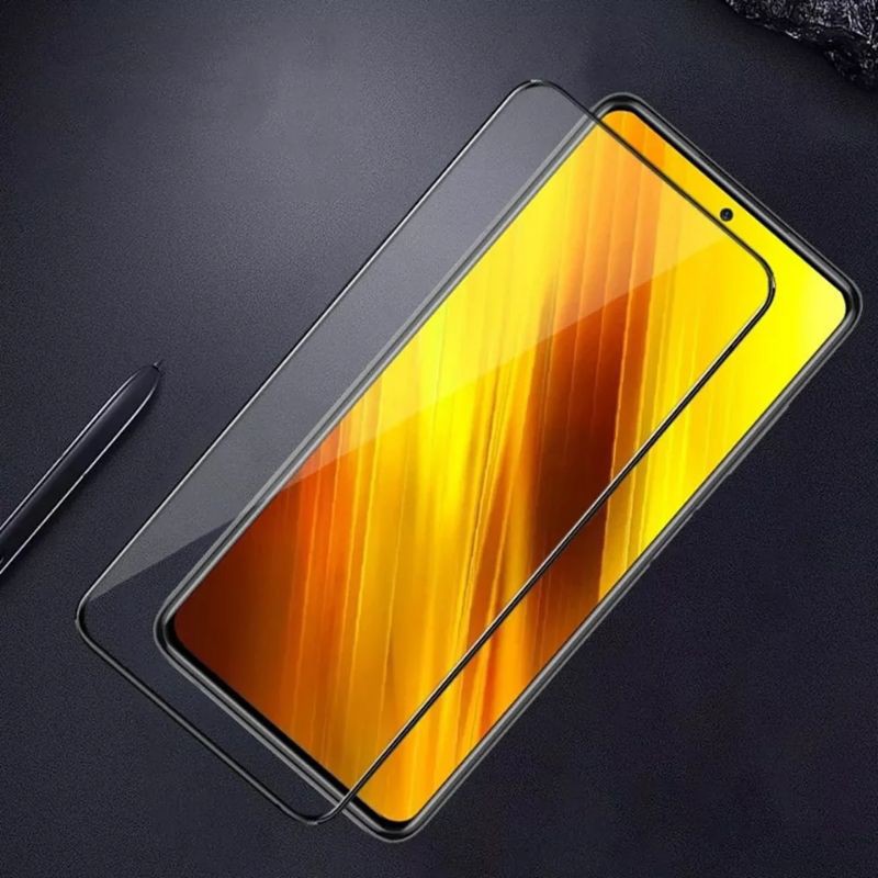 PREMIUM TEMPERED GLASS FULL LAYAR TG ANTI GORES KACA XIAOMI POCO X3 NFC SCREEN PROTECTOR FUL COVER