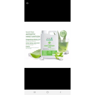 secret clean hand sanitizer 5 liter cair