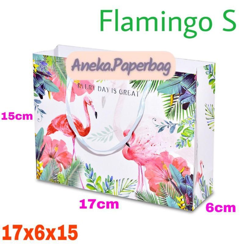 

Paperbag Kado tas Kertas goodie Bag Gift Bag Flaminggo ukuran S,M,L Terlaris