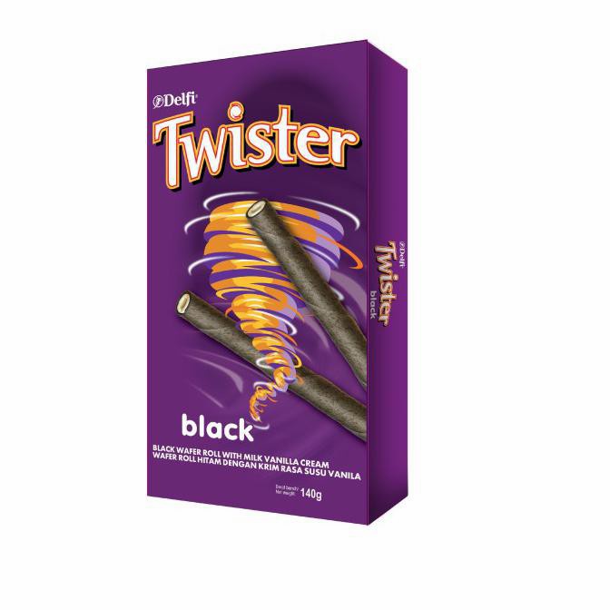 

DELFI Twister wafer roll black isi vanilla box 140gr