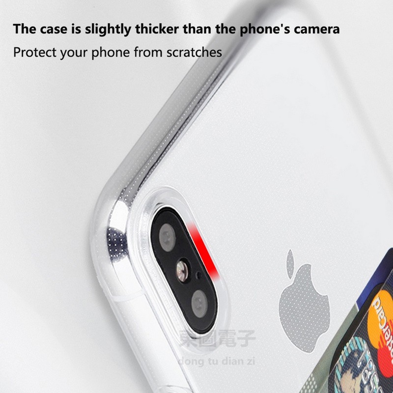 IPHONE Soft Case Bahan Tpu Dengan Tempat Kartu Kredit/Bus Untuk Iphone 11 Pro Max Ip Se I7 8 Plus Iphone X Xr Xs Max