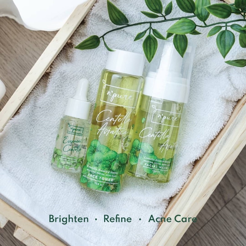 NPURE Cica Care Toner Centella Asiatica | Face Wash Cleanser | Essence Serum | Day Cream | Night Cream | Beat The Sunscreen | Sun Powder | Dark Spot | Acne Spot | Sheet Mask Masker Wajah | Chocomint Clay Mask | Npure Clear Pad | Suncream