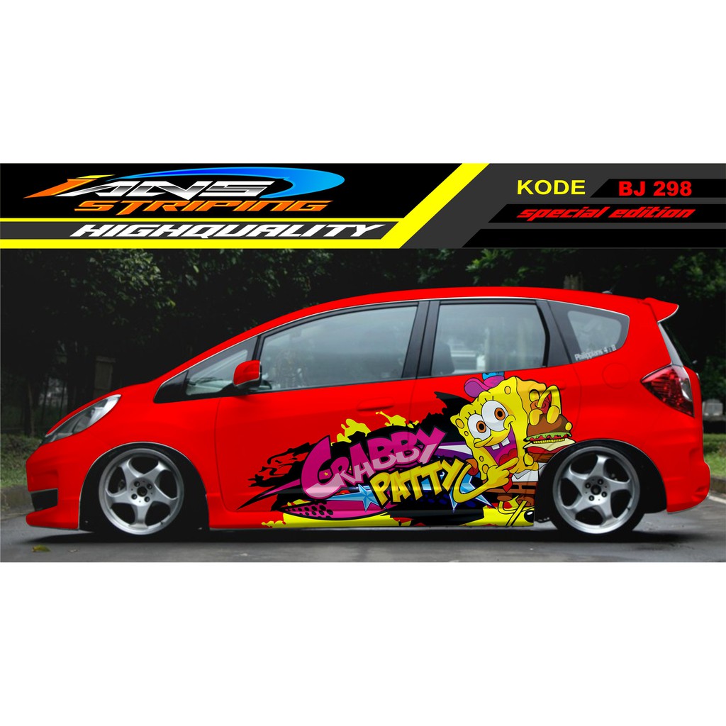 DECAL STICKER MOBIL JAZZ, BRIO, YARIS, AGYA / STIKER MOBIL / STIKER PRINT MOBIL