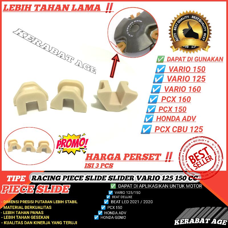 Slide piece Vario 150 125 PCX 150 160 Honda Adv Merk polos Awet bukan dr Pulley