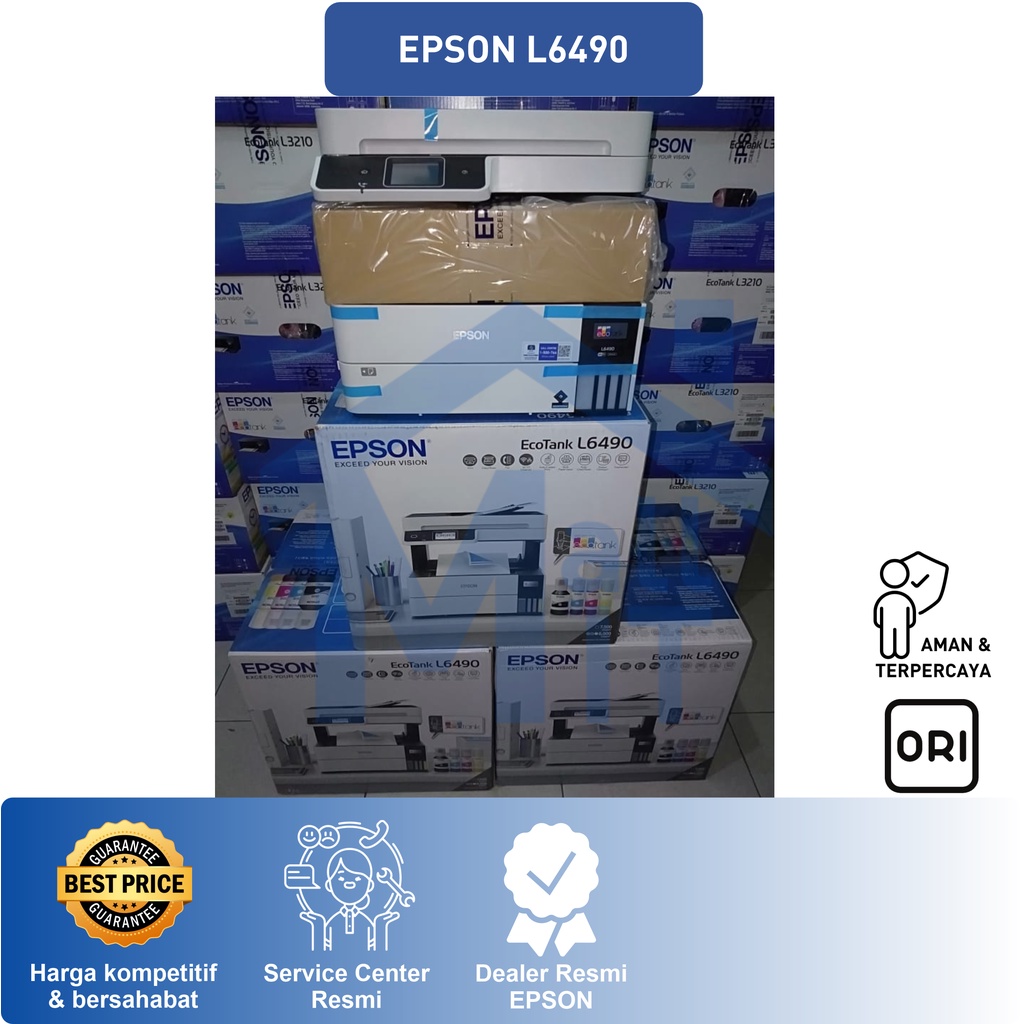 MDN Printer Epson L6490 L 6490 L-6490 Duplex Print Wifi Pigment