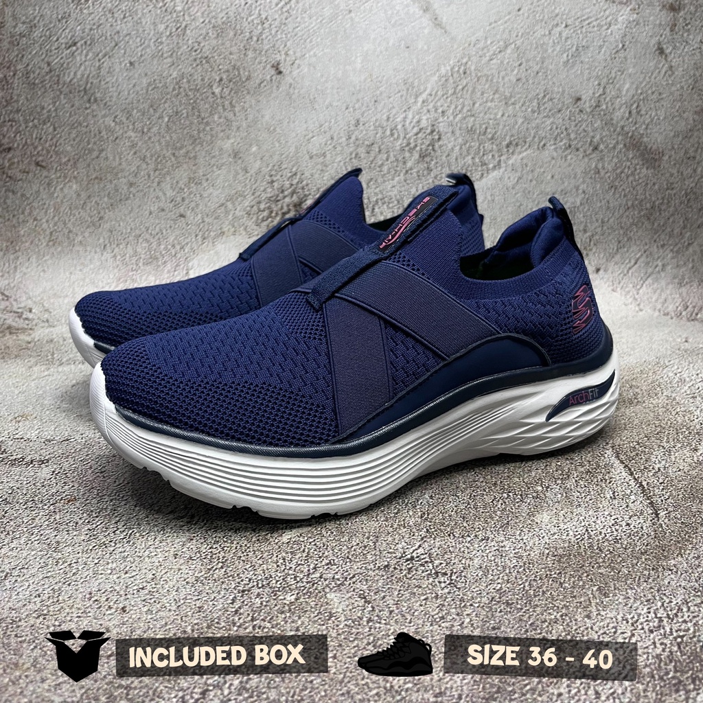 Sepatu Skechers Arch Fit Modern Rhythm Blue Sepatu Wanita