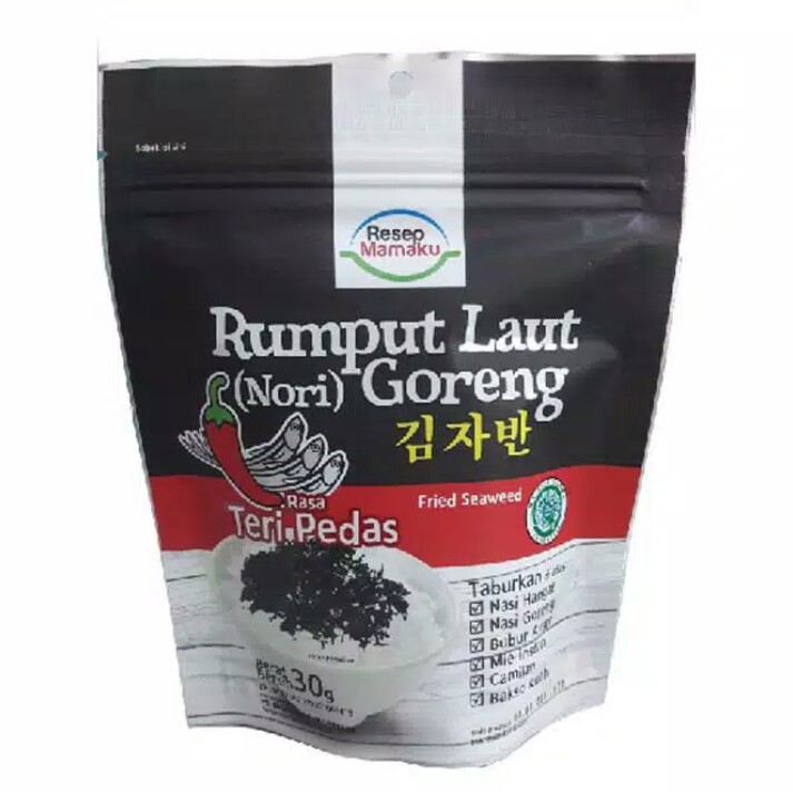 

RUMPUT LAUT ( NORI ) GORENG RESEP MAMAKU Rasa Teri Pedas