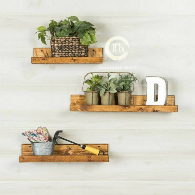  Rak  dinding dekorasi rumah kayu  minimalis  home decor dapur Shopee  Indonesia