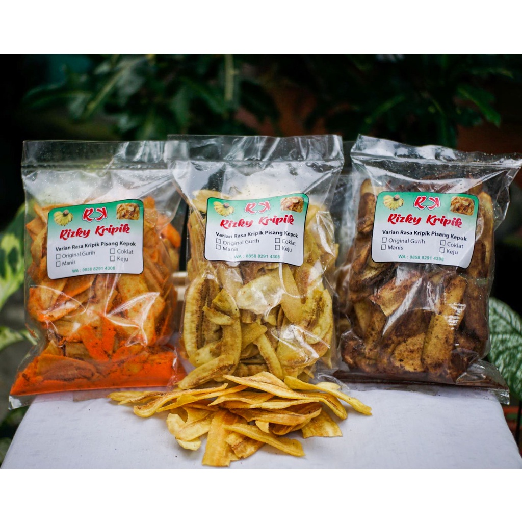 

Keripik pisang kepok 210gram banyak varian rasa lebih murah enak dan renyah kualitas super bisa COD