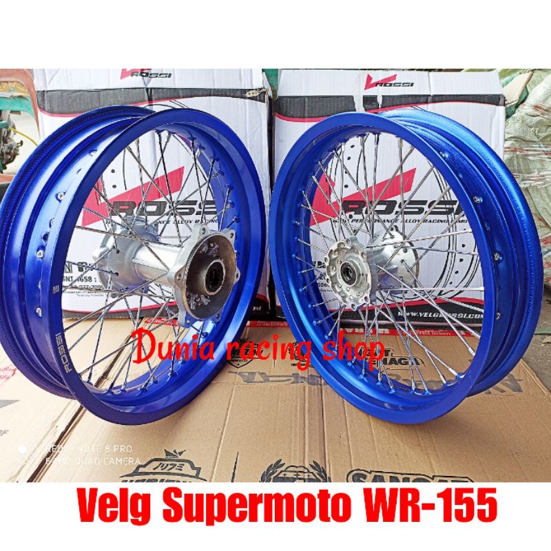 Paketan Velg Supermoto Yamaha WR155 WR 155 Sama Ban Tubles Tromol Ori WR 155 Pemasangan pas pnp Double bearing