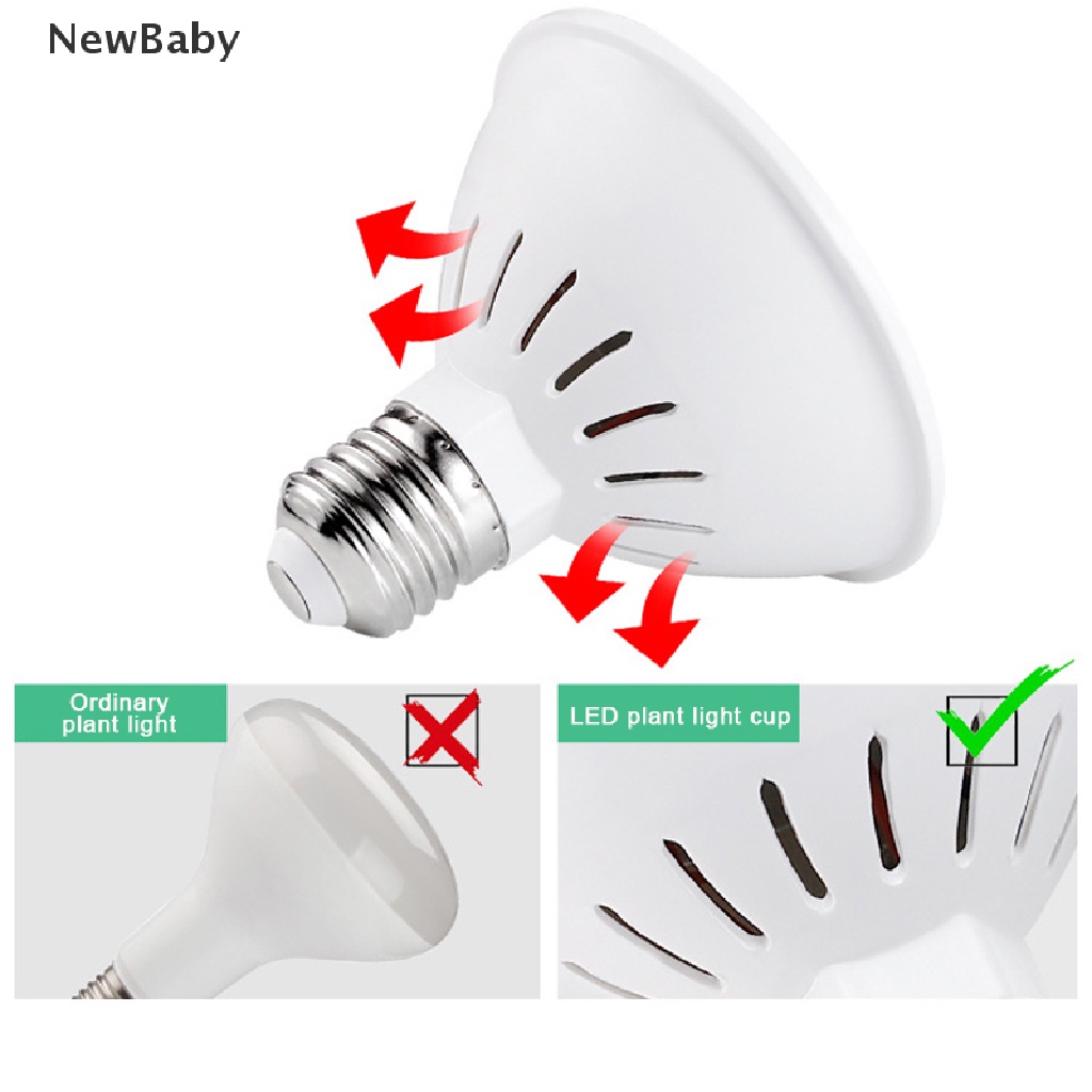 Newbaby MR16 Lampu Penumbuh Tanaman Hidroponik 300LED 220V UV Spektrum Penuh