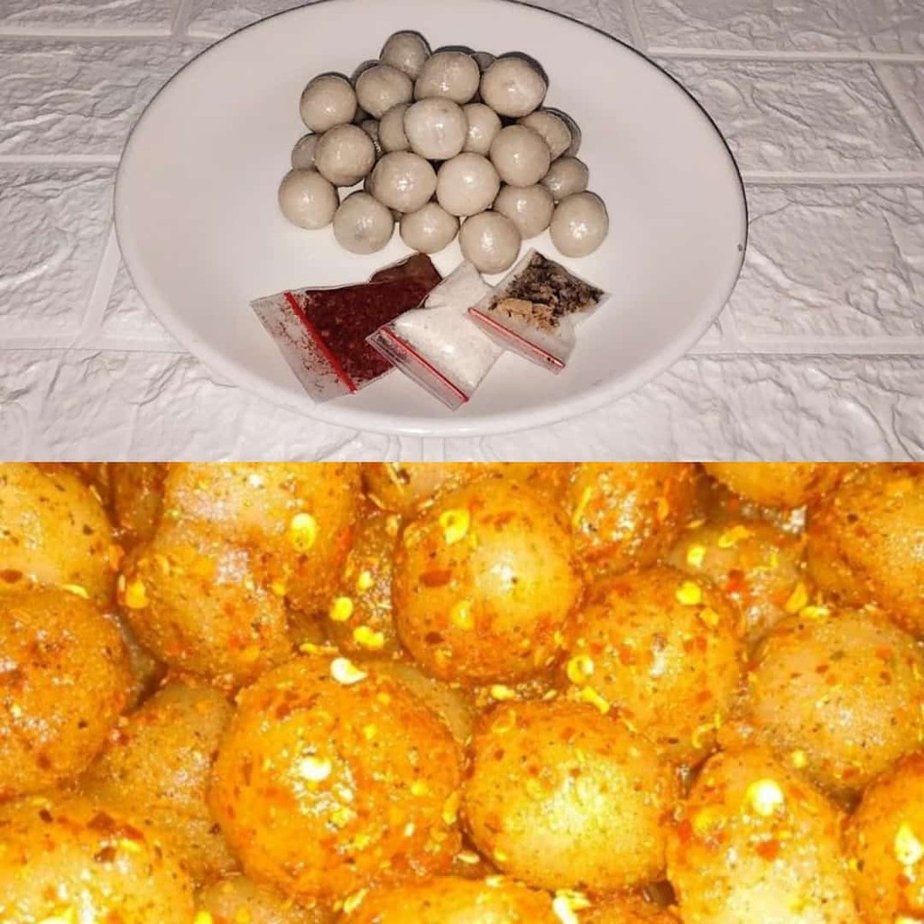 

bacigor boci goreng extra pedas isi 35biji instan komplit