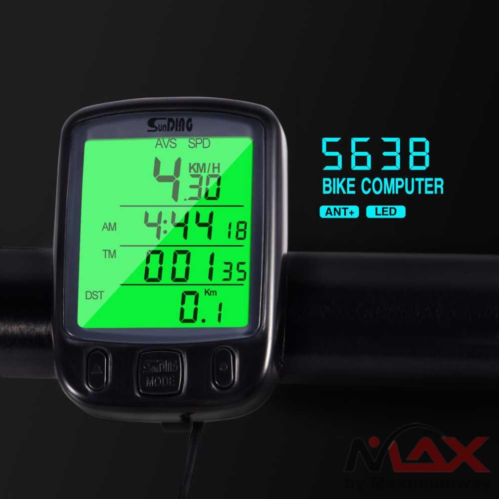 Speedometer Sepeda Pengukur kecepatan Backlight LCD Display Bicycle aksesoris gunung universal MTB