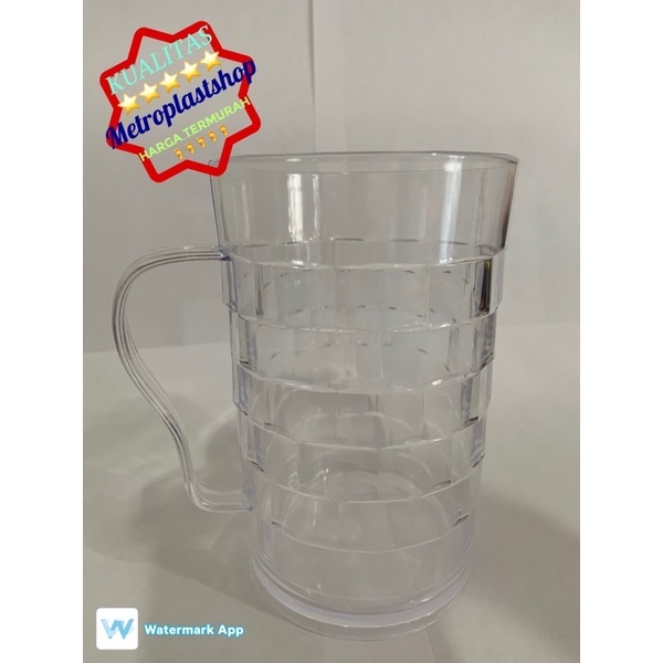 Gelas plastik kristal 500ml Mug plastik 500ml Gelas plastik bening Gelas akrilik