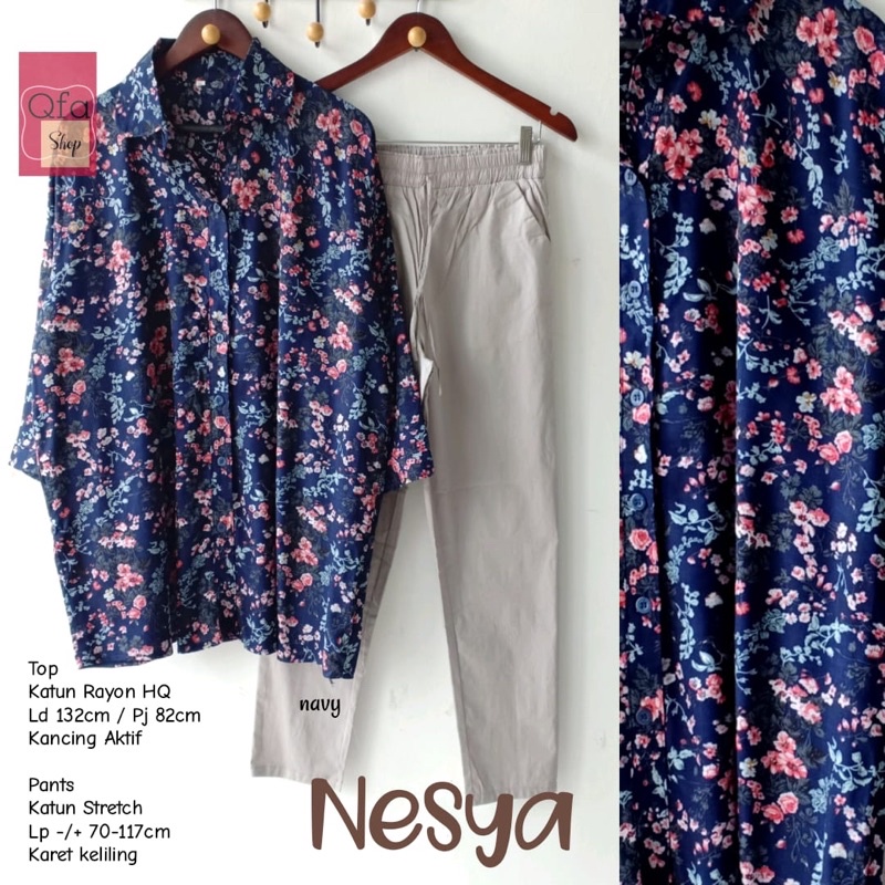 BAJU SETCEL BAHAN RAYON • NESYA SET BY QFA SHOP