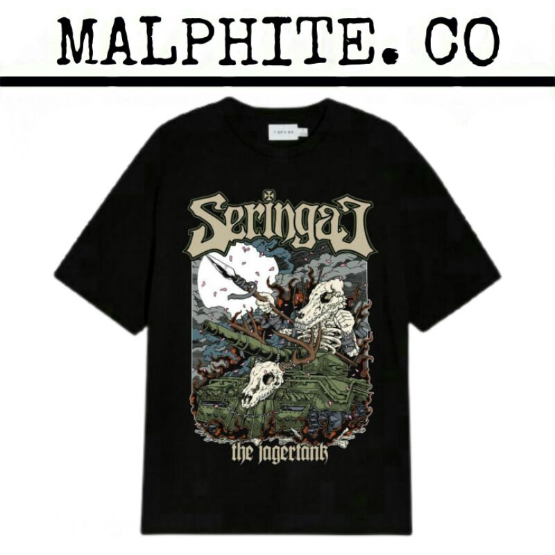 Kaos Baju T-Shirt Seringai x Jagermeister The Jagertank Tee Lagu Band Musik Lokal Merch Heavy Metal 
