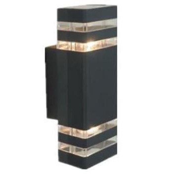 Lampu Dinding Tempel Hias Taman Pilar Teras Outdoor 2 Sisi Segi Panjang Strip Double