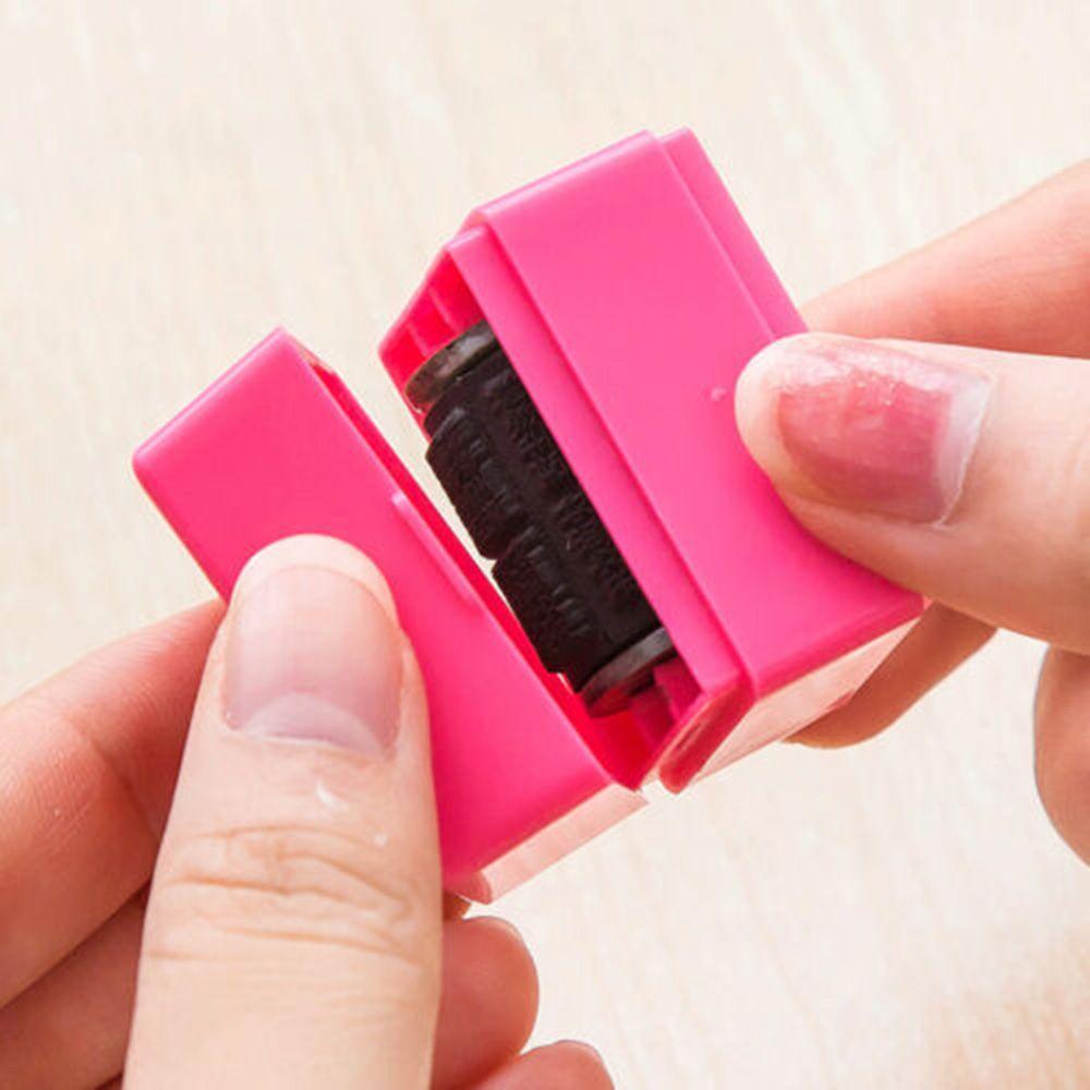 Nanas 1/3Pcs Roller Stamp Perlengkapan Kantor Penjaga ID Privasi Melindungi Alat Segel Rahasia