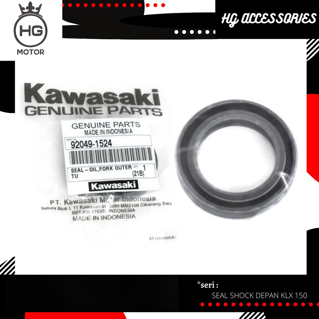 SEAL SHOCK DEPAN KLX 150 ORIGINAL kawasaki (92049-1524)