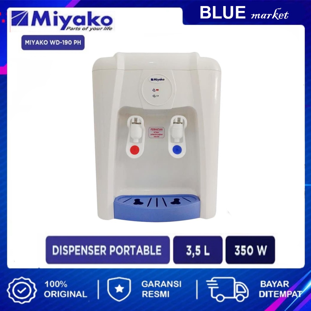 Miyako WD190PH Dispenser Air Minum Panas Normal 350 Watt WD-190PH