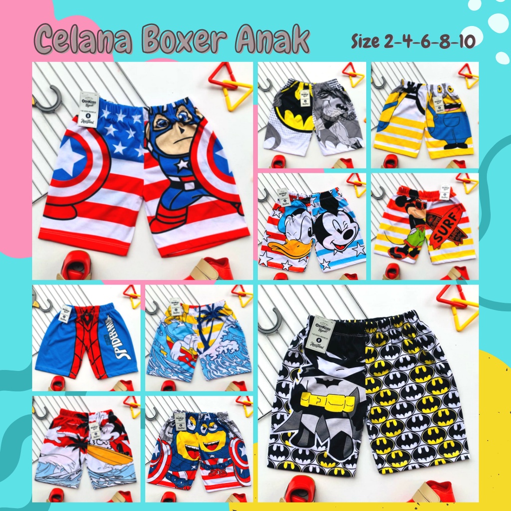Celana Pendek Anak Laki-laki Celana Boxer Anak Laki-laki 1-7 tahun