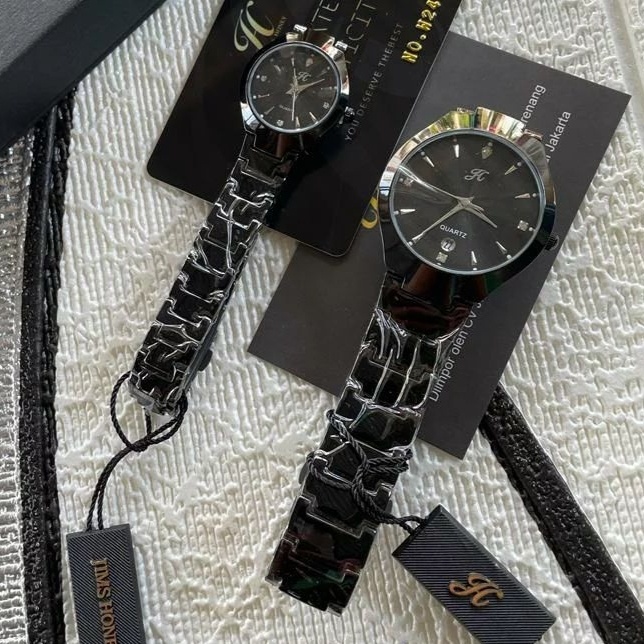 Free Box JT 8411 Jims Honey Jam Tangan Pria Wanita Couple Import