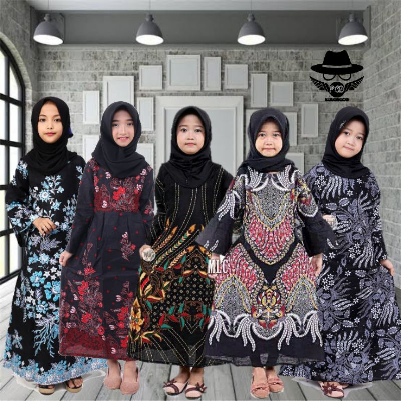 TERMURAH GAMIS BATIK ANAK PEREMPUAN UMUR 2-12TAHUN BAJU ANAK SYARI MOTIF BEST SELLER 2021