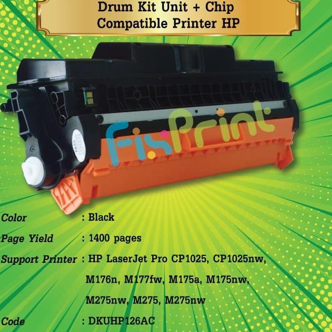 Drum Kit Unit Hp 126A Ce314A Printer Cp1025Nw Pro Mfp M176N M177Fw Original