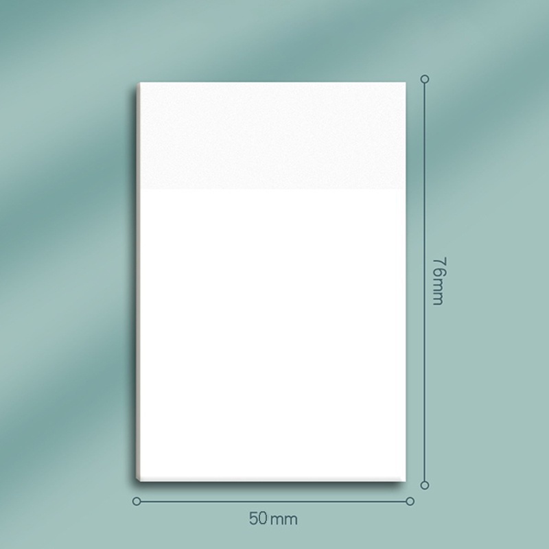 50 Lembar Sticky Note Transparan Tahan Air Untuk Kantor / Sekolah/ Plastik Dapat Ditulis Permukaan Halus G-76*50mm（50pcs）