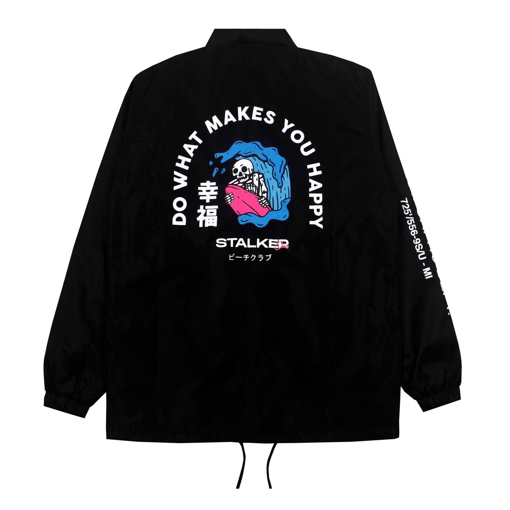 Stalker Jacket Coach - Surfing Hitam