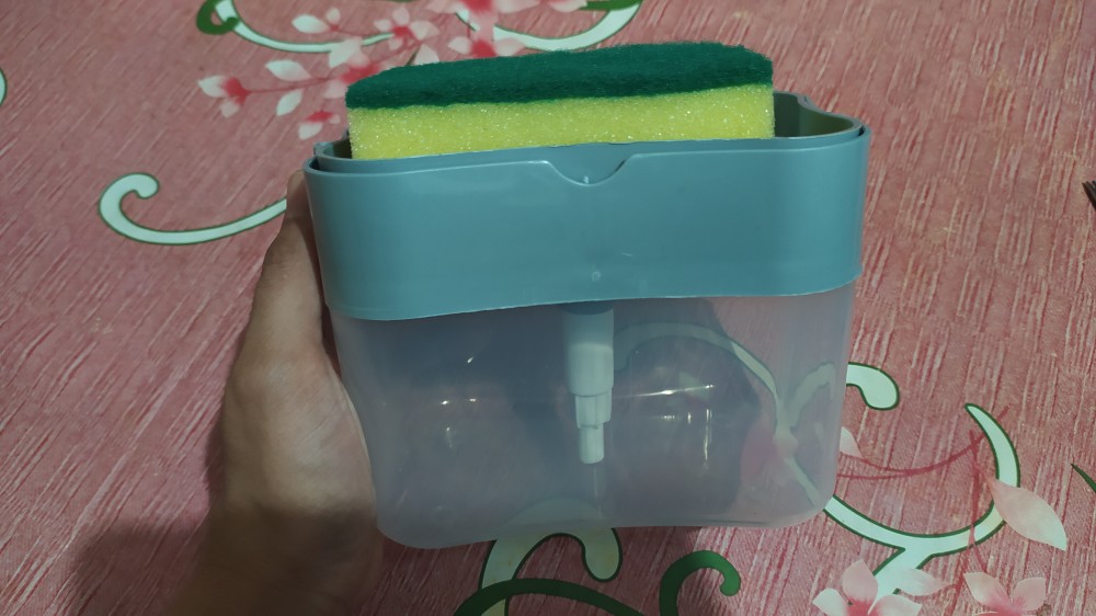 Dispenser Sabun Cuci Piring Sponge Busa Tempat Sabun Cair Spons Cuci Piring 2 In 1free Spons