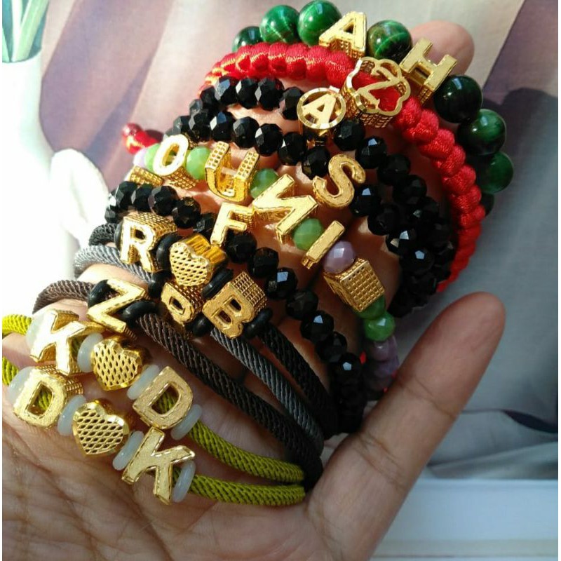 gelang huruf kadar 375