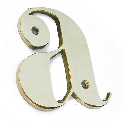 

6.5cm Klasik Huruf Papan Nama Bisnis Kuningan / Brass Small Alpha - a