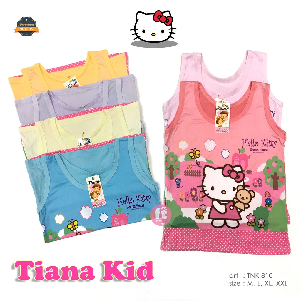 TIANA KIDS | Tanktop Anak / Atasan Anak / Singlet Anak Karakter